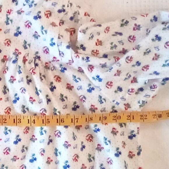 Womens Lanz Of Salzburg  Cottagecore flannel nightgown Heart Buttons Size S - Picture 10 of 16